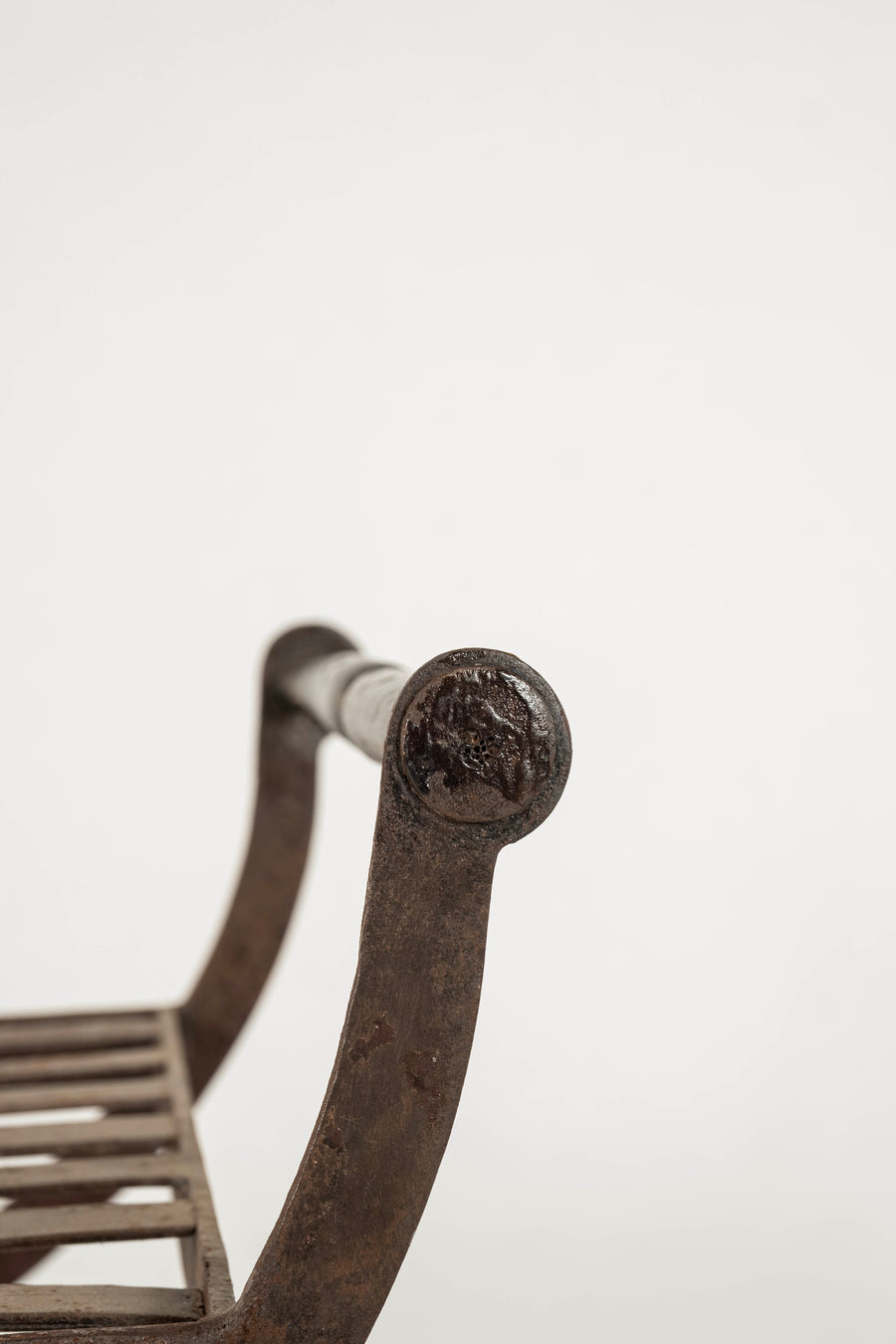 French Iron Curule Bench