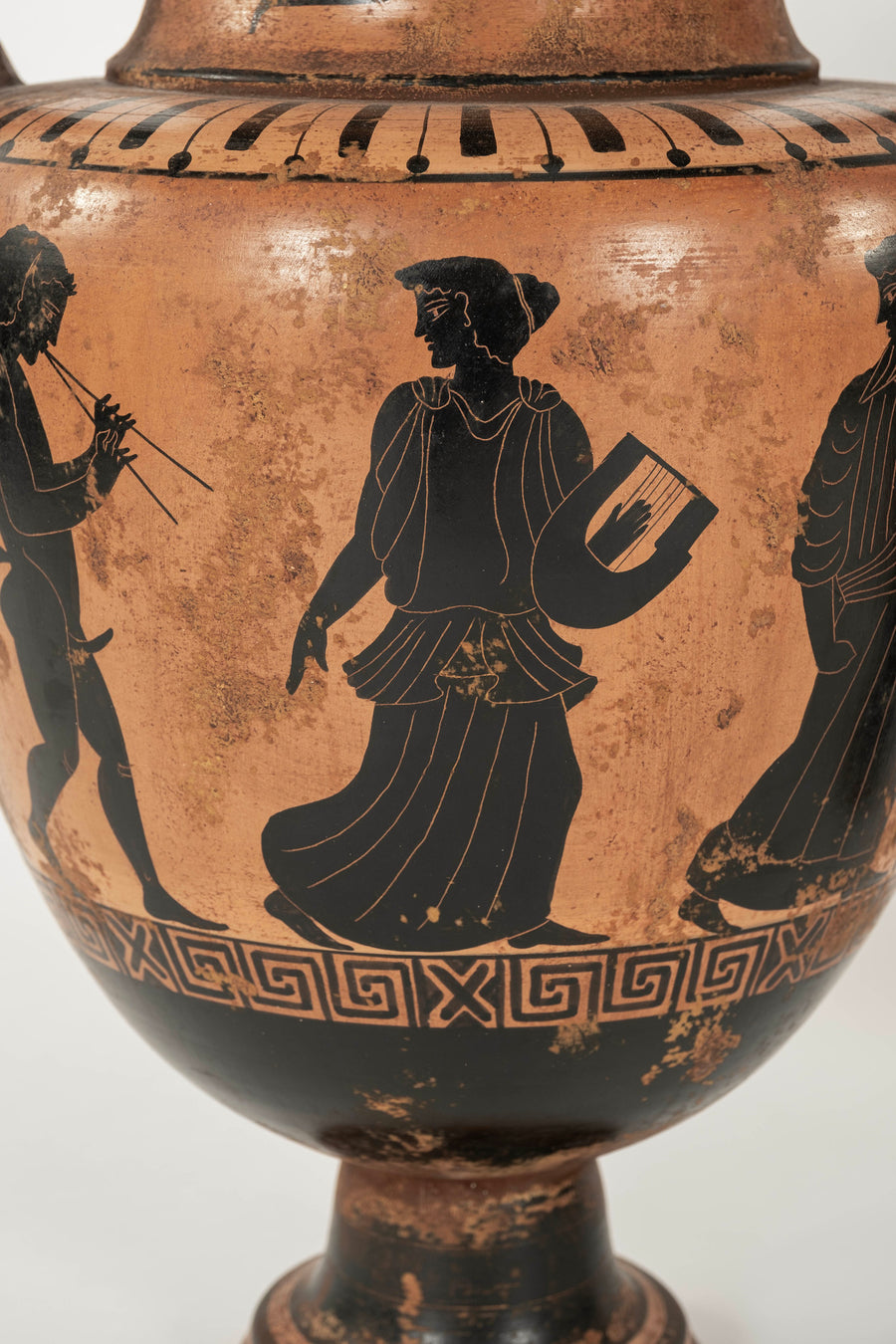 Pair 19th Century Terra Cotta Grecian Urns