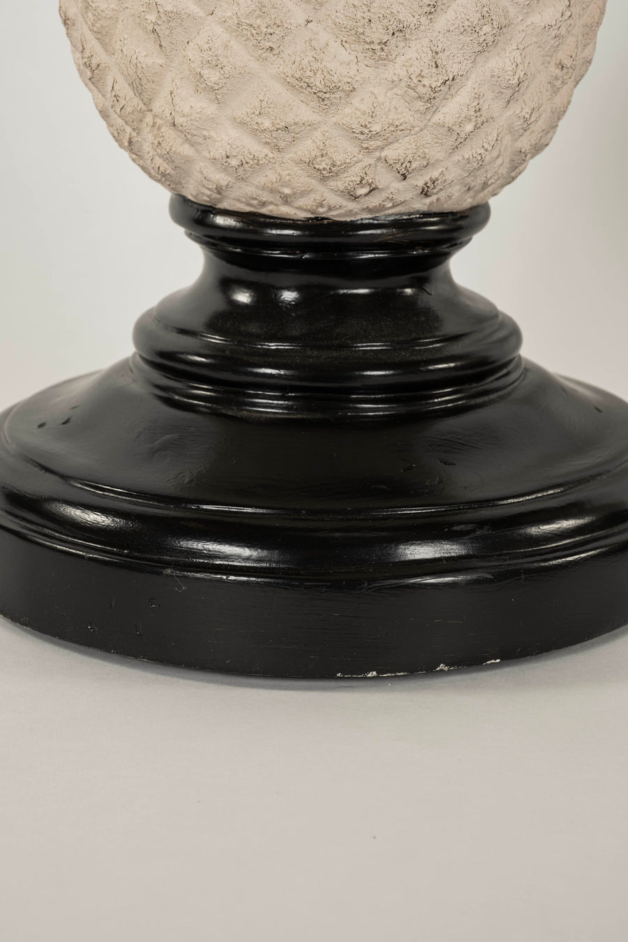 Vintage Black White Pineapple Occasional Side Table
