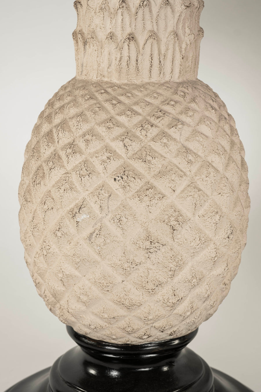 Vintage Black White Pineapple Occasional Side Table