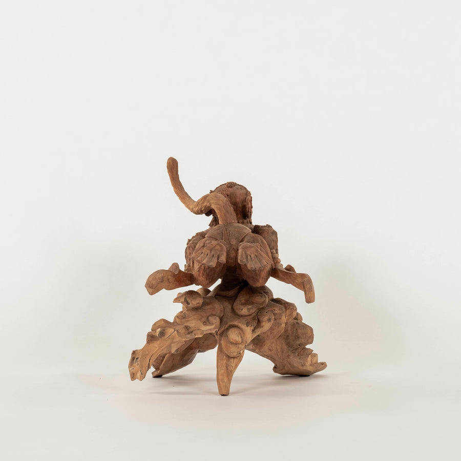 20th Century Balinese Hand Carved Hanuman Flying Monkey Sculpture