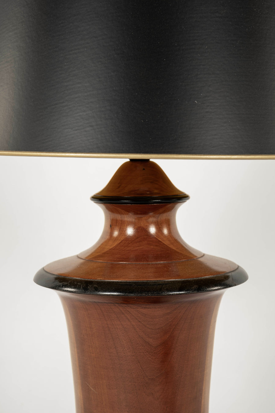 20th Century Turned Wood Urn Table Lamp