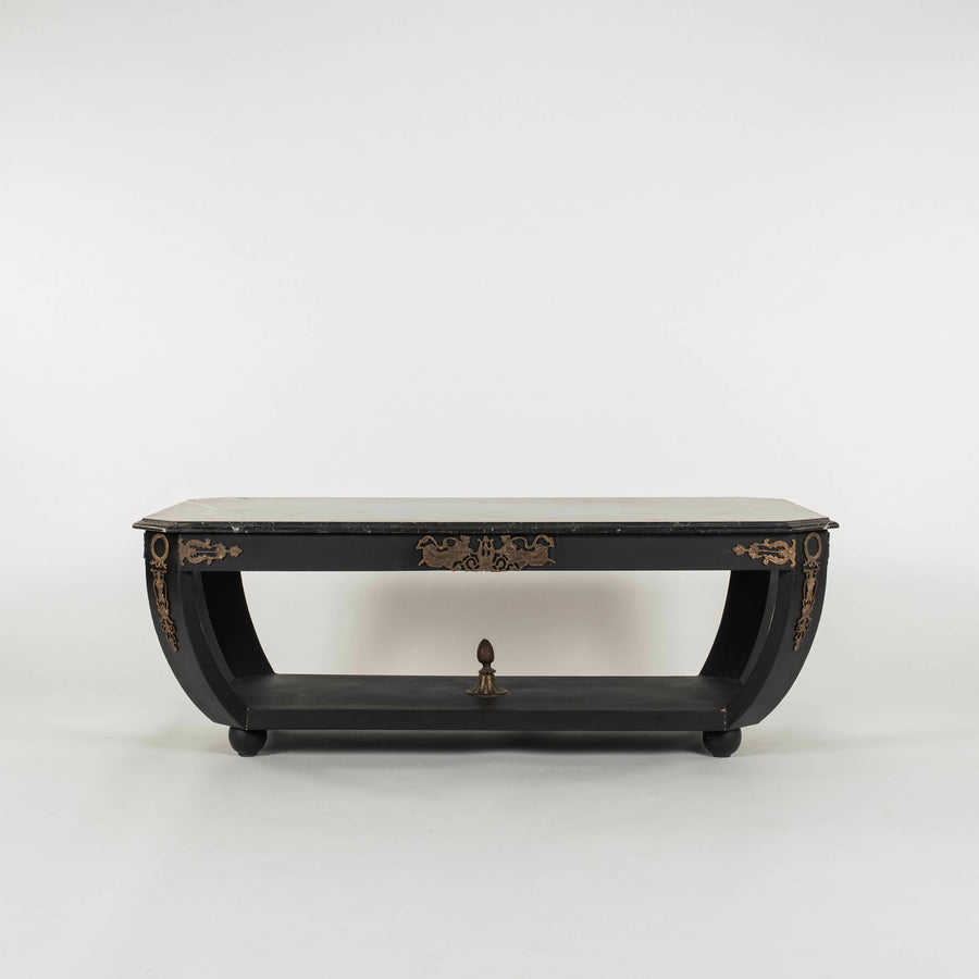 Italian Ebonized Empire Style Cocktail Table