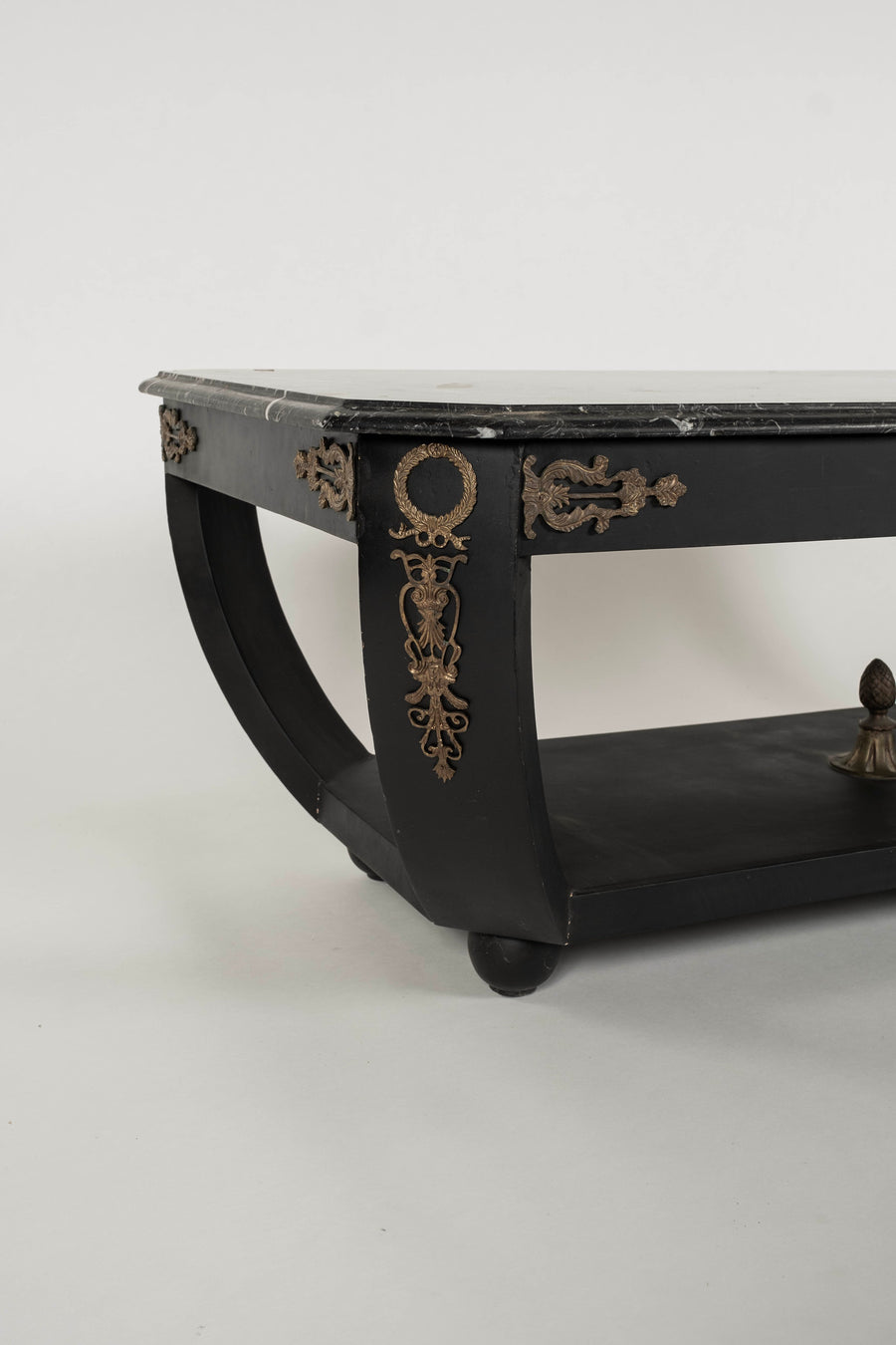 Italian Ebonized Empire Style Cocktail Table
