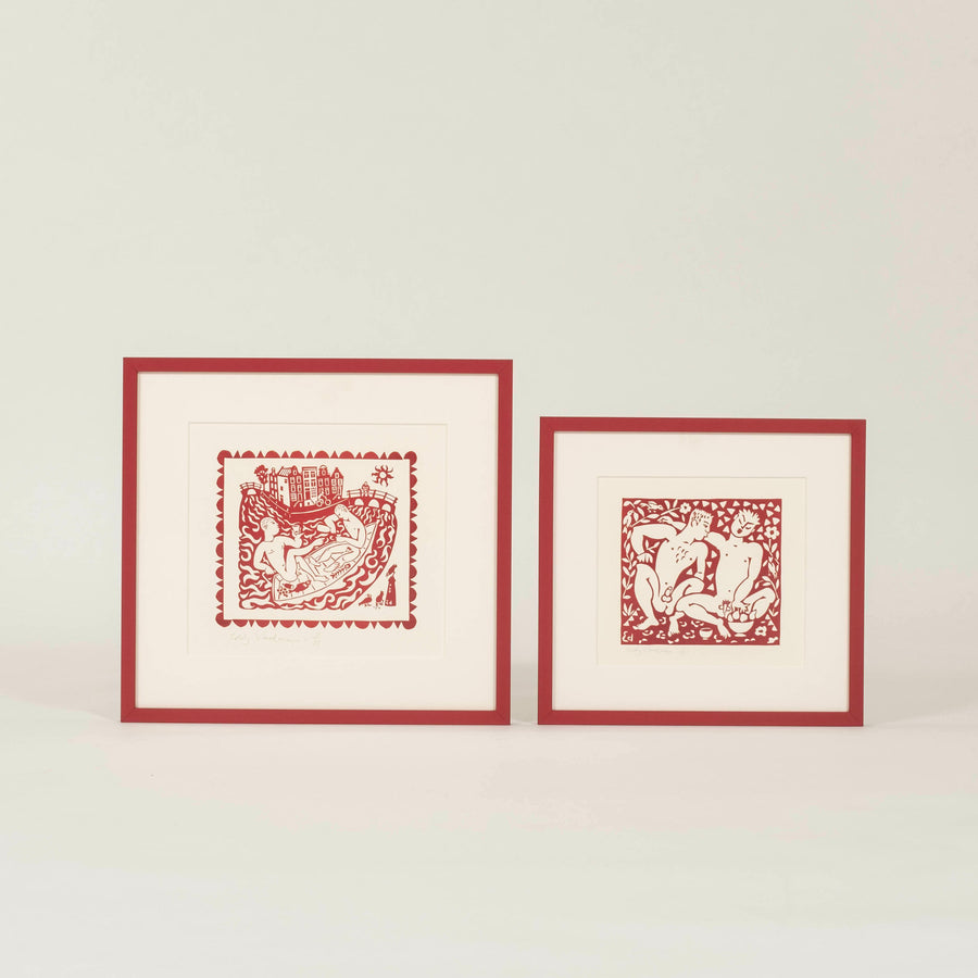 Signed Linocut Block Print