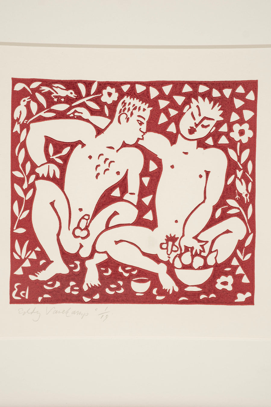 Signed Linocut Block Print