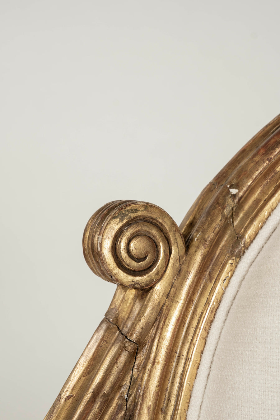 Pair Louis XVI Style Gilt Bergeres