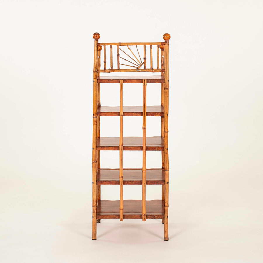 1940s English Bamboo Étagère