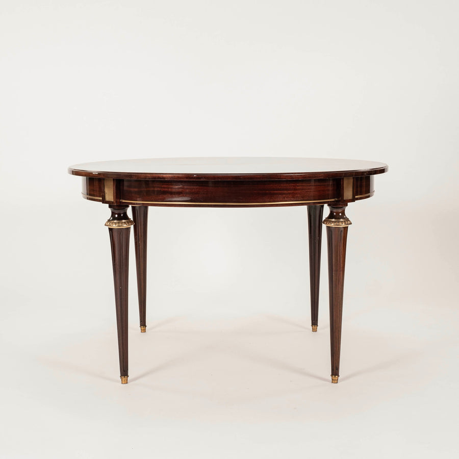 20th Century Louis XVI Style Lacquered Dining Table, ~48” Diameter