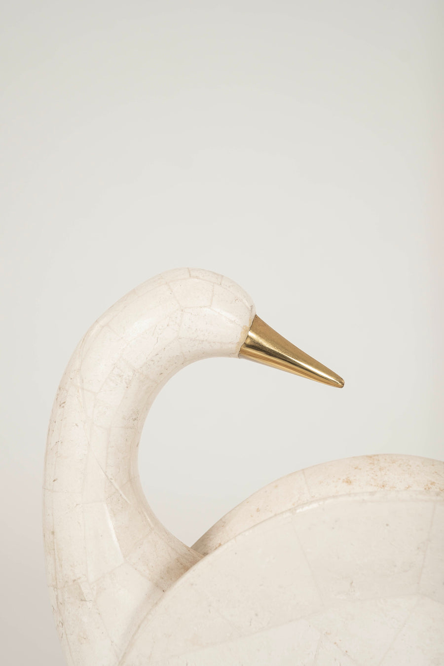 Pair Maitland Smith Tessellated Stone Bird Sculptures
