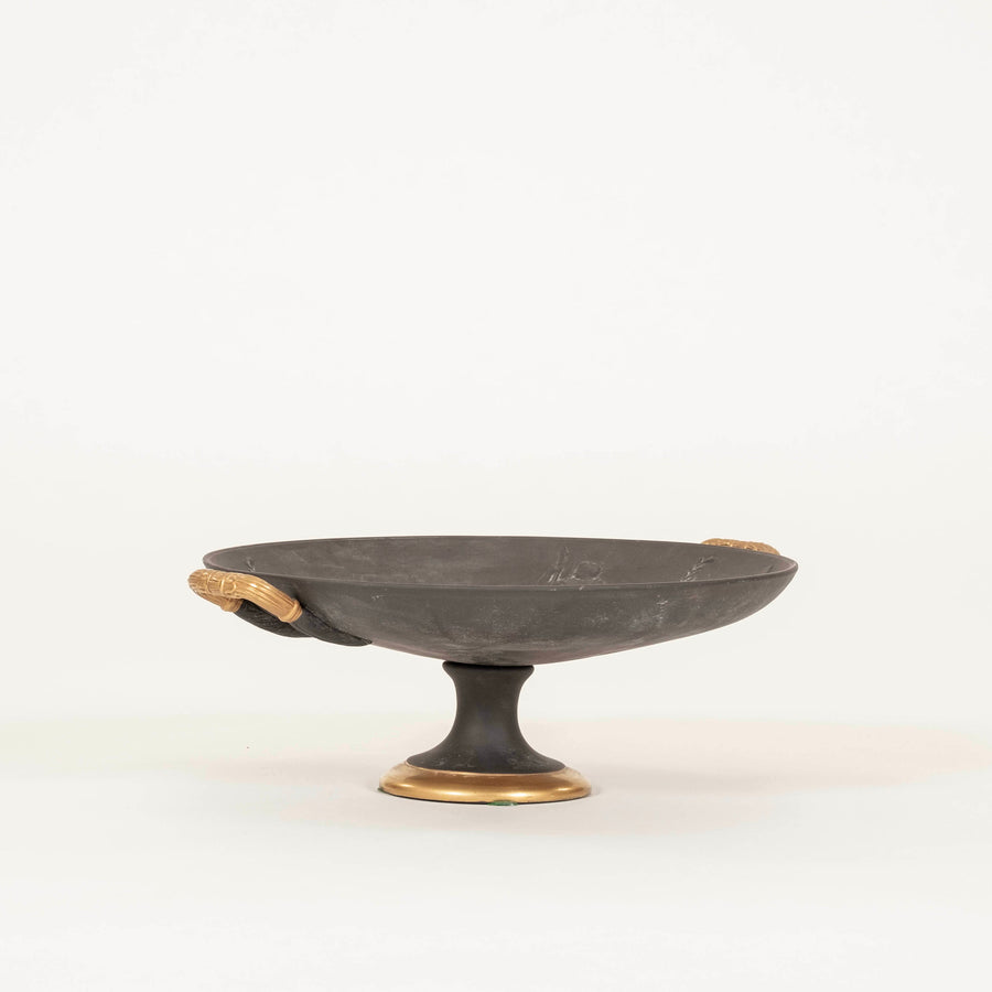Agostinelli Roman Scene Basalt Porcelain Bowl