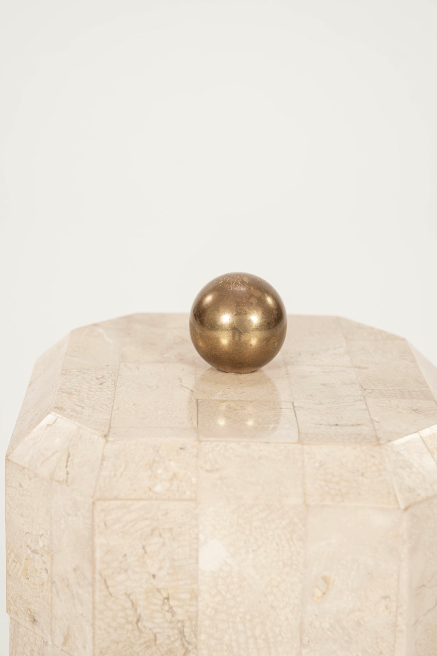 Tessellated Travertine Octagonal Box