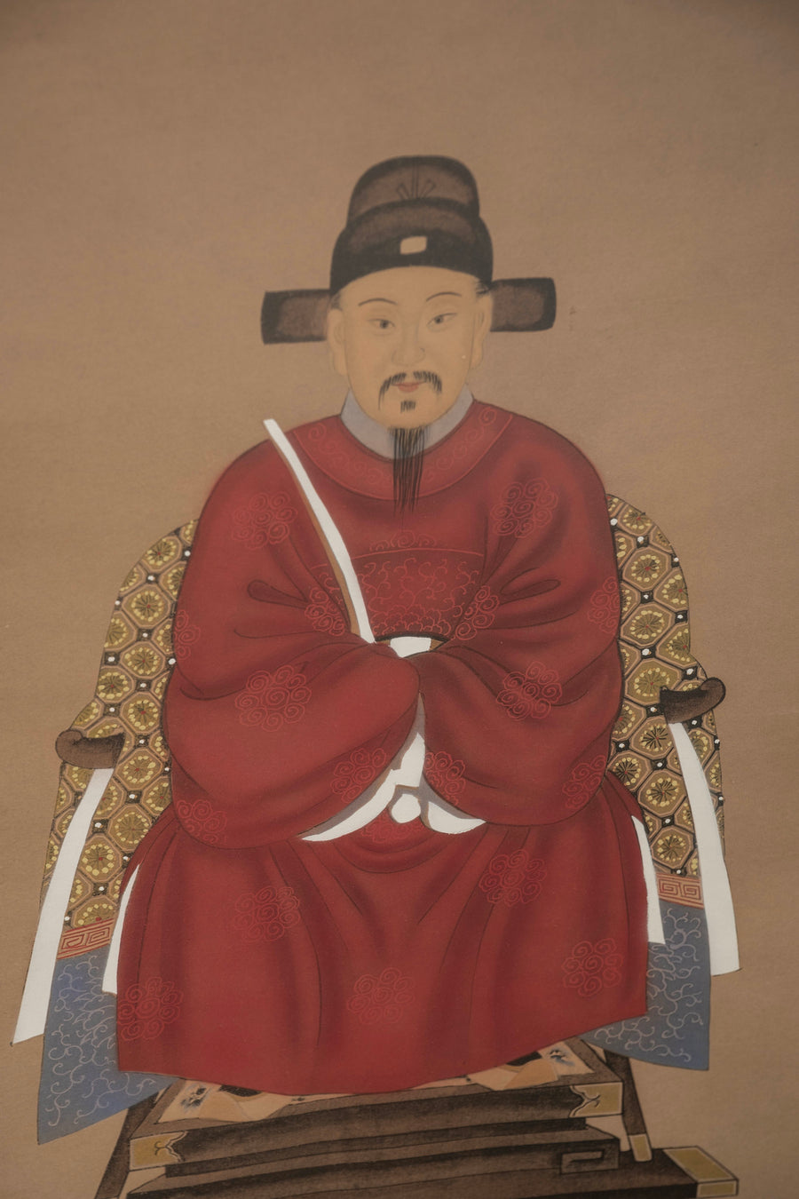 Chinese Export Ink & Graphite Ancestral Portrait