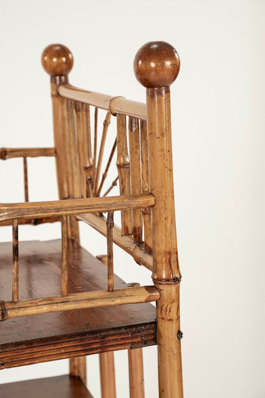 1940s English Bamboo Étagère