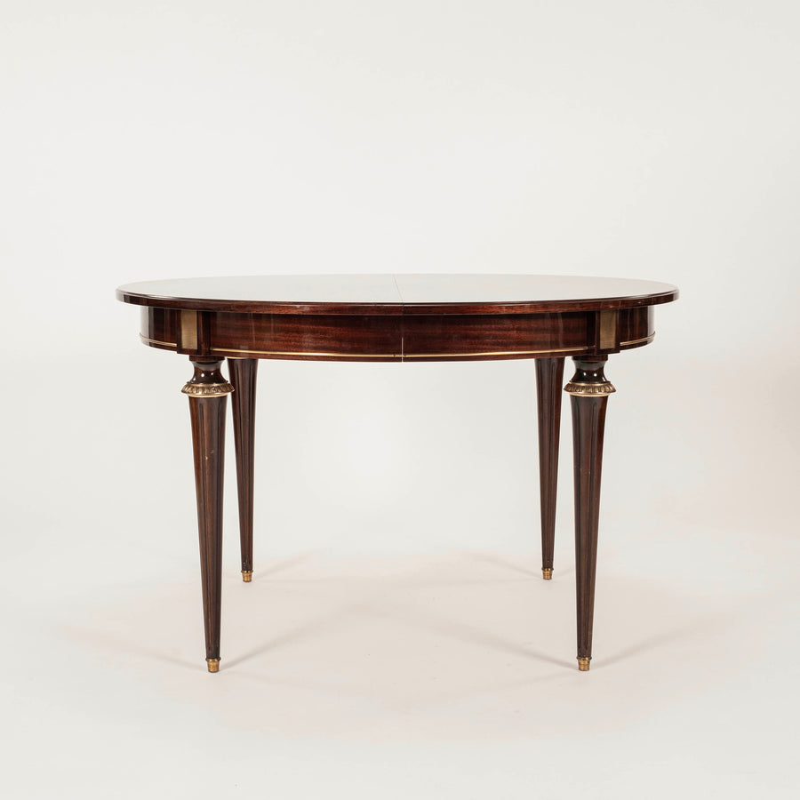 20th Century Louis XVI Style Lacquered Dining Table, ~48” Diameter