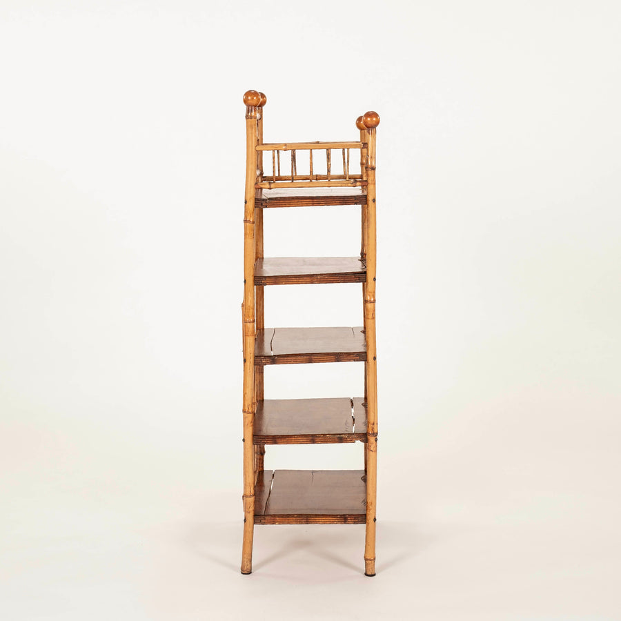 1940s English Bamboo Étagère