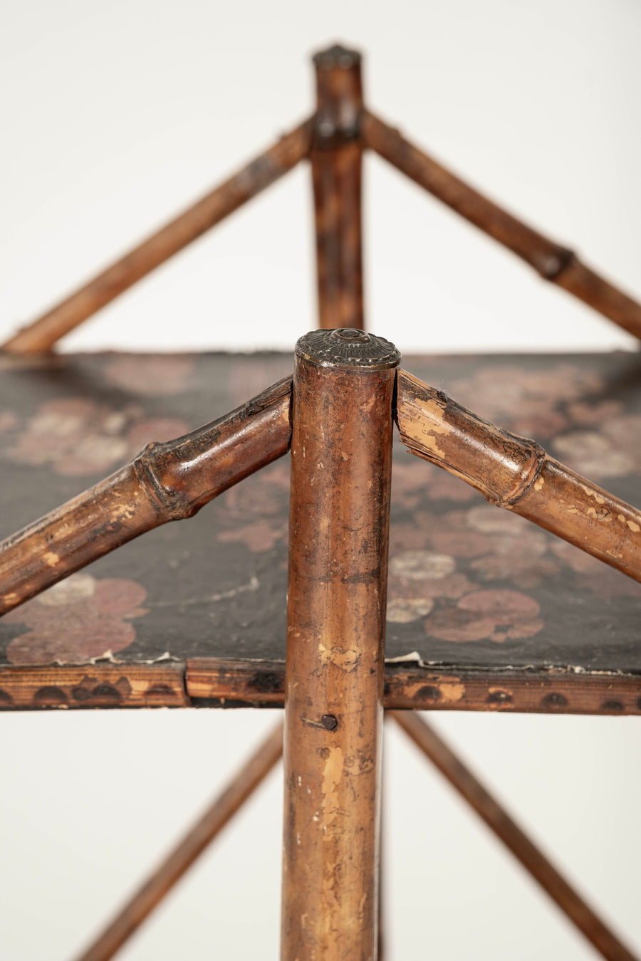 19th Century Aesthetic Lacquered Bamboo Etagere