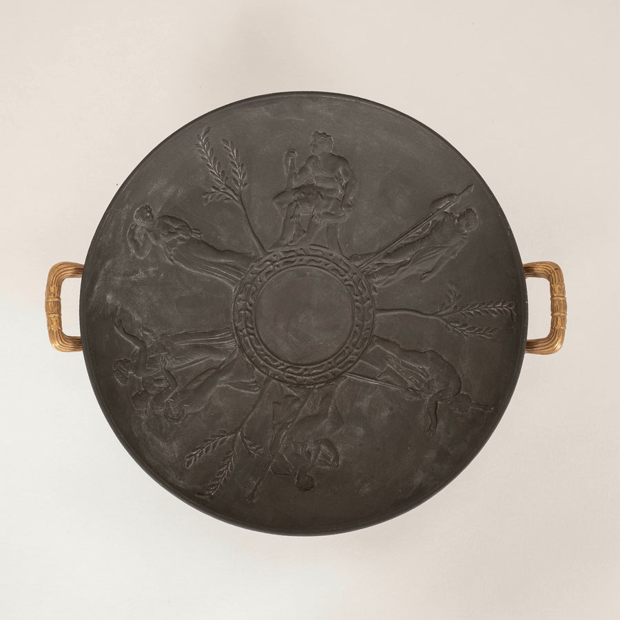 Agostinelli Roman Scene Basalt Porcelain Bowl
