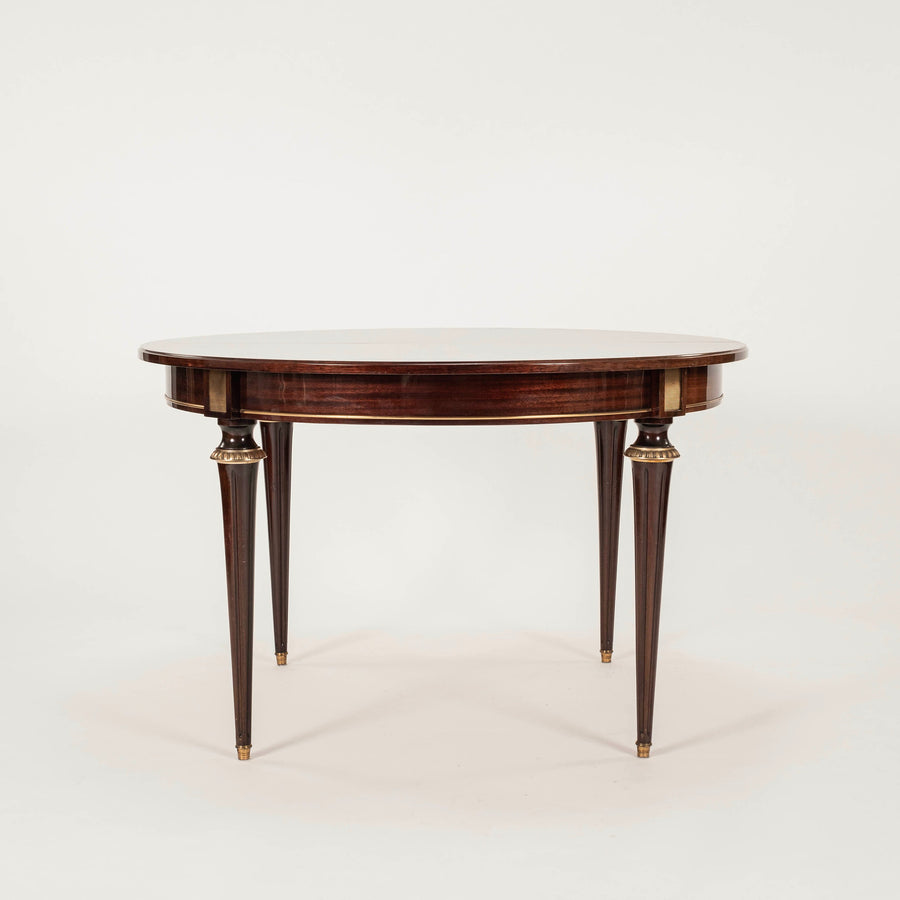 20th Century Louis XVI Style Lacquered Dining Table, ~48” Diameter