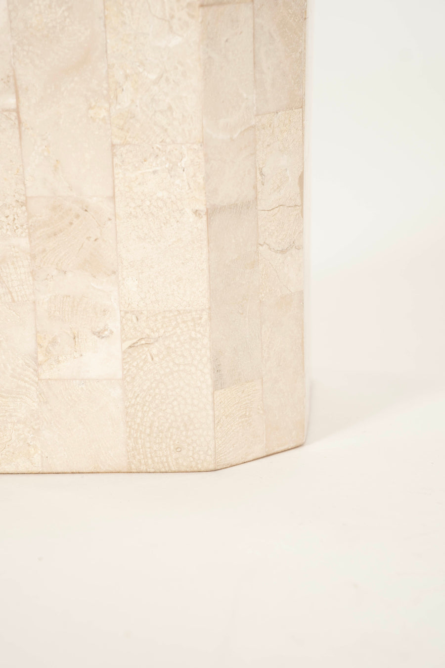 Tessellated Travertine Octagonal Box