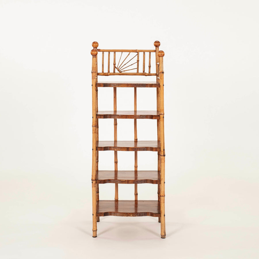 1940s English Bamboo Étagère
