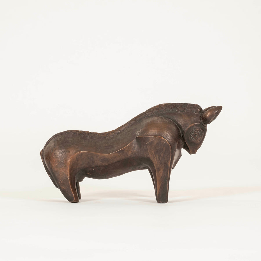 Ceramic Taurus Sculpture