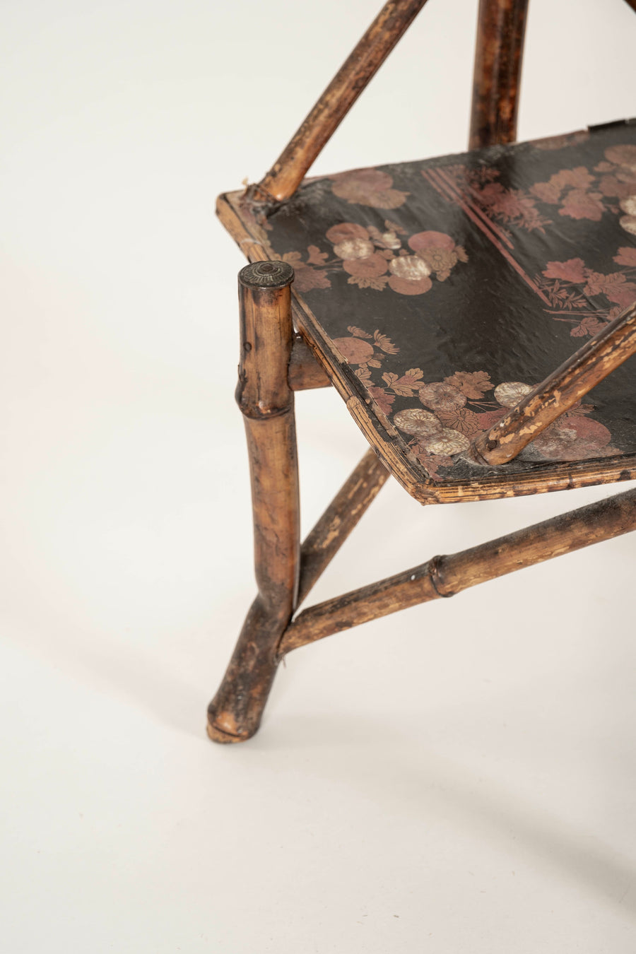 19th Century Aesthetic Lacquered Bamboo Etagere