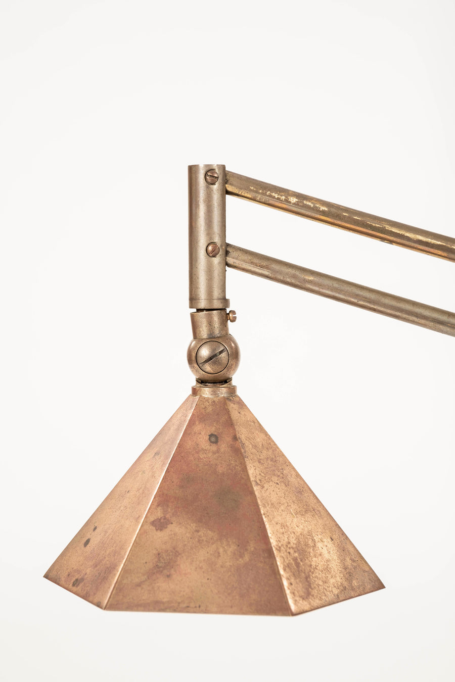 Brass Pyramidal Base Table Lamp