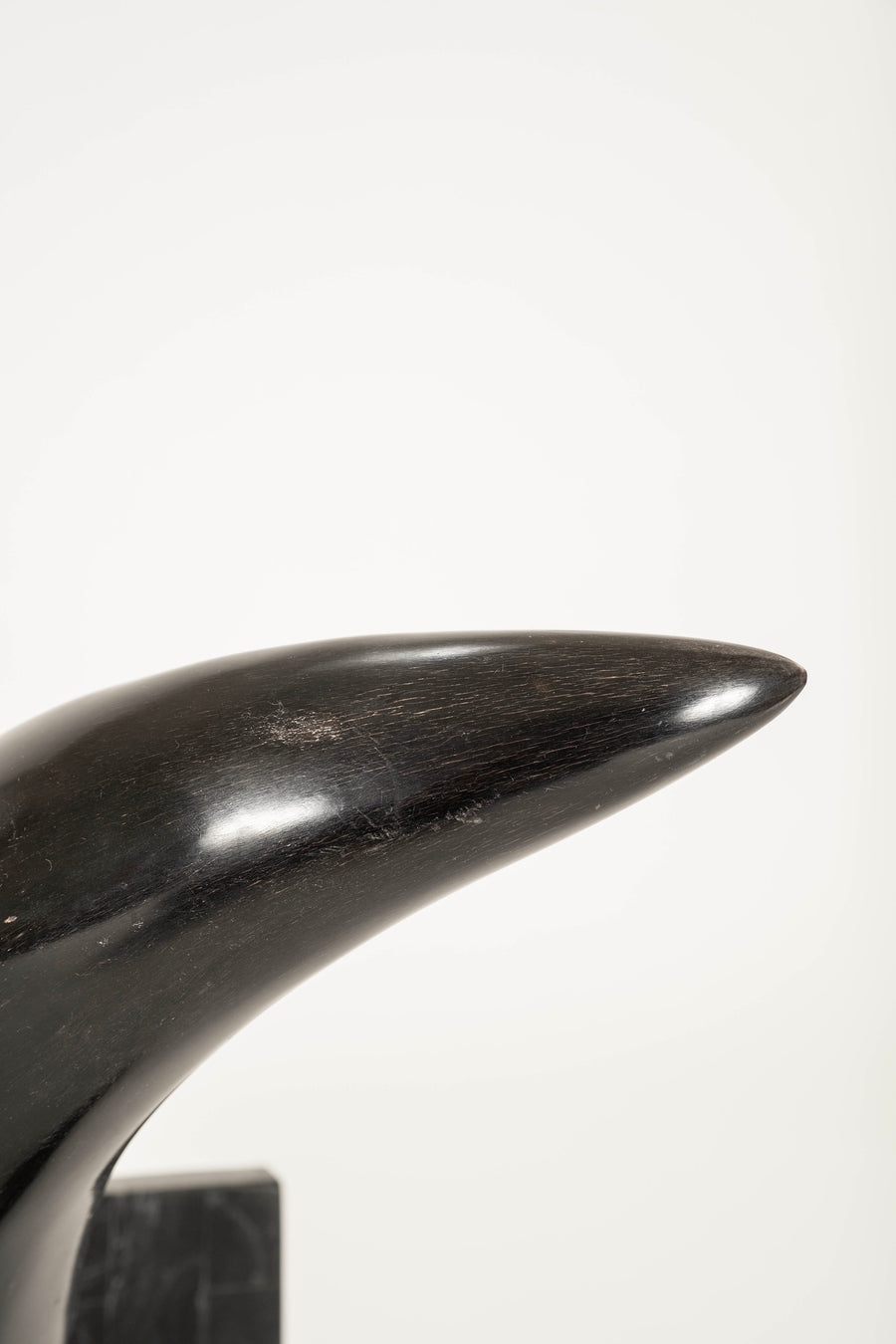 Pair Black Marble and Horn Bookends