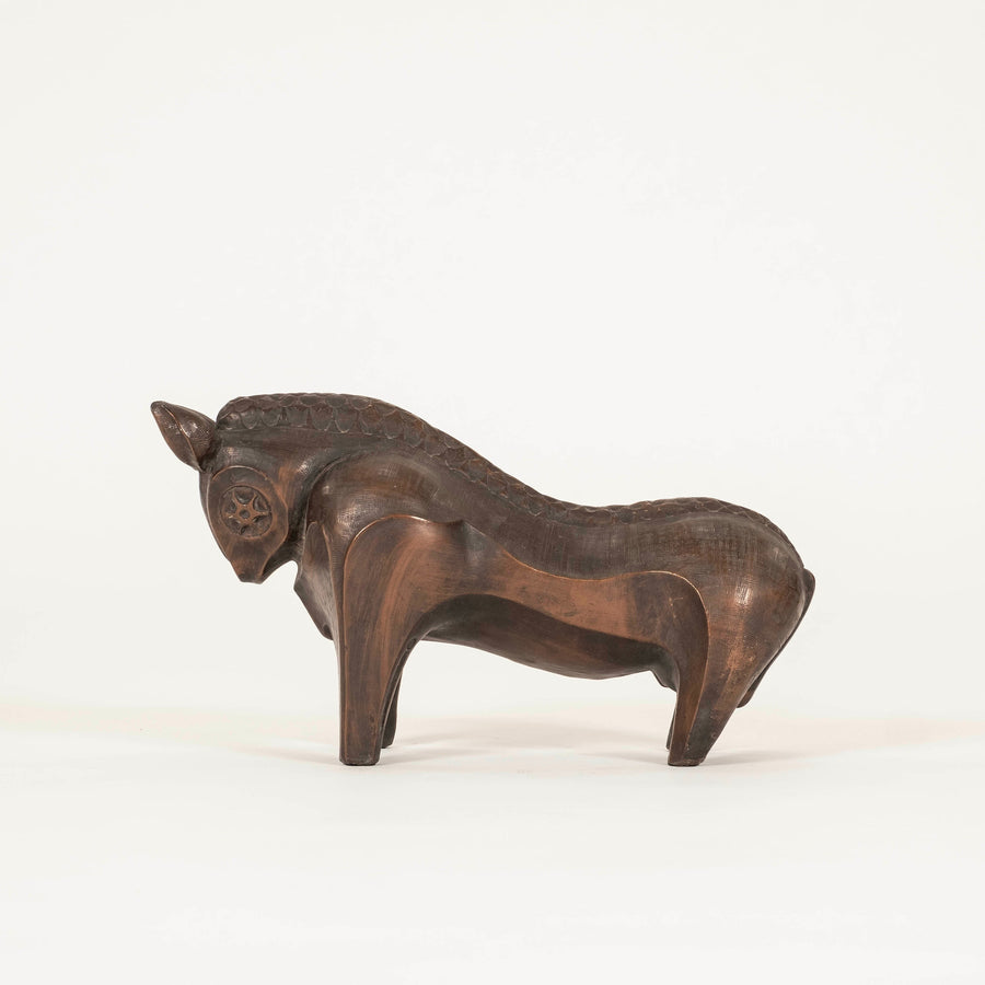 Ceramic Taurus Sculpture