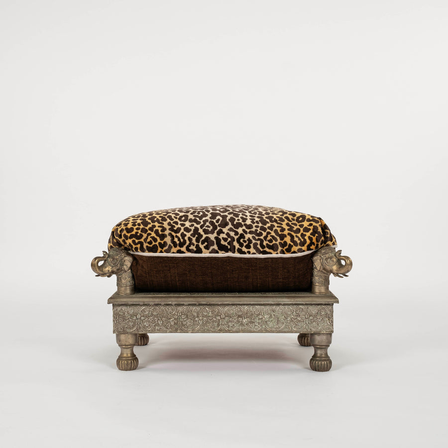 Anglo-Indian Elephant Repousse Ottoman
