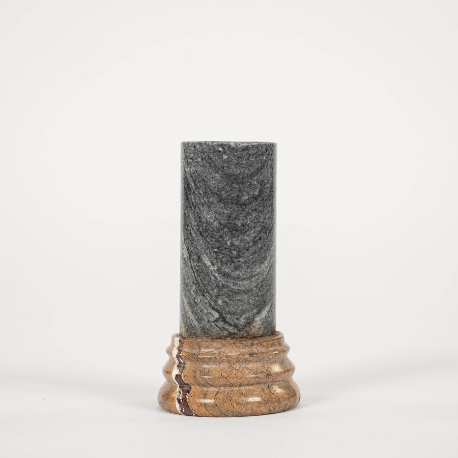 Gray & Rainforest Brown Grand Tour Style Marble Pedestal