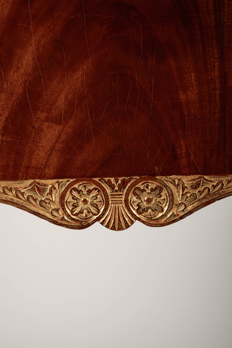 Pair 19th Century Russian Neoclassical Parcel Gilt Mahogany Armchairs