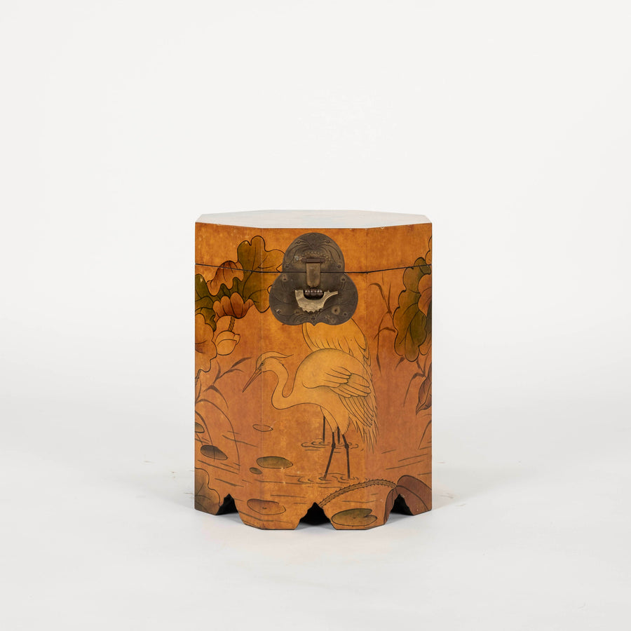 Chinese Lacquered Octagonal Side Table
