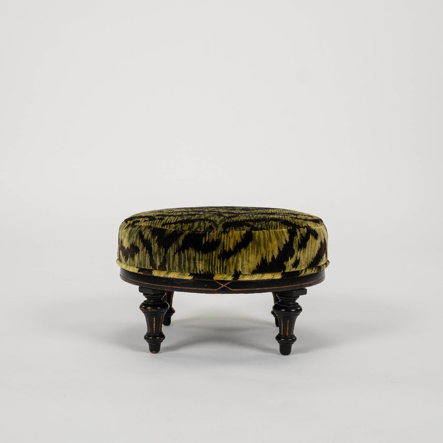 Napoleon III Luigi Bevilacqua Velluto Tigre Verde Green Velvet Footstool