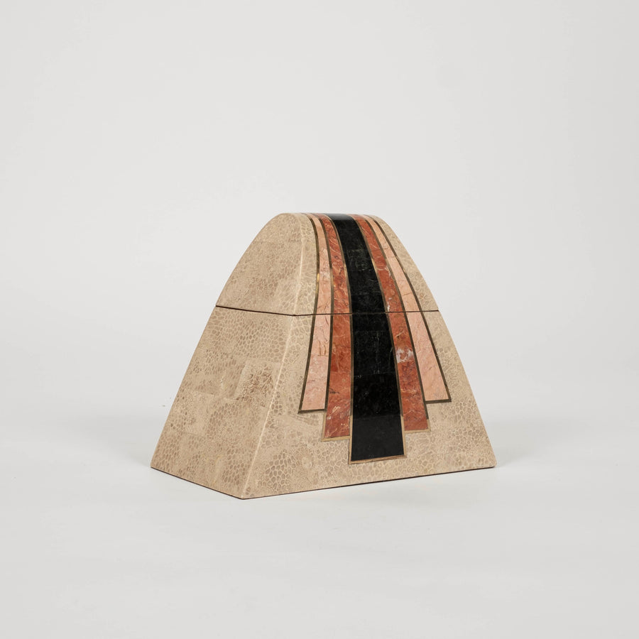 Tessellated Mixed Stone Tapered Arch Box