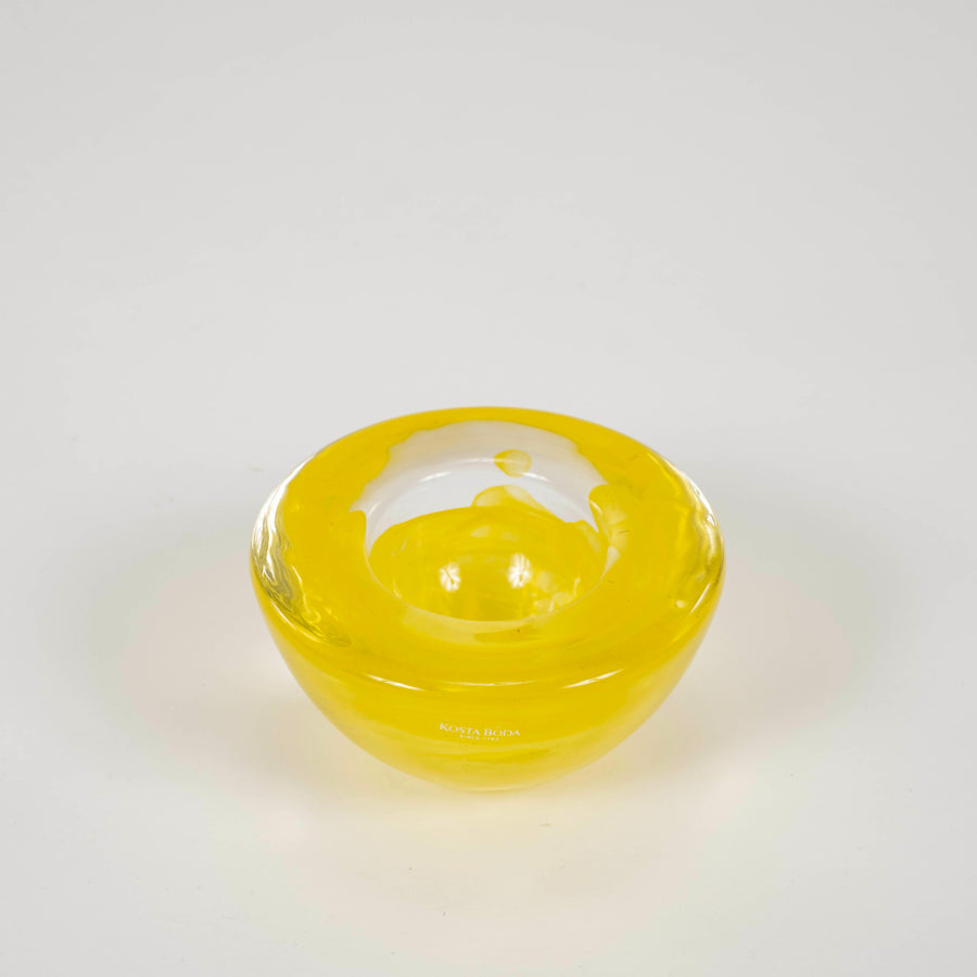 Lemon Yellow Kosta Boda Bowl  4.5