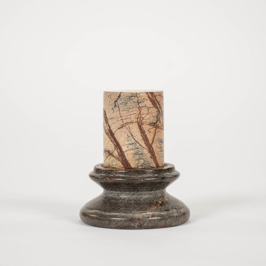 Forest Brown Marble Grand Tour Style Pedestal