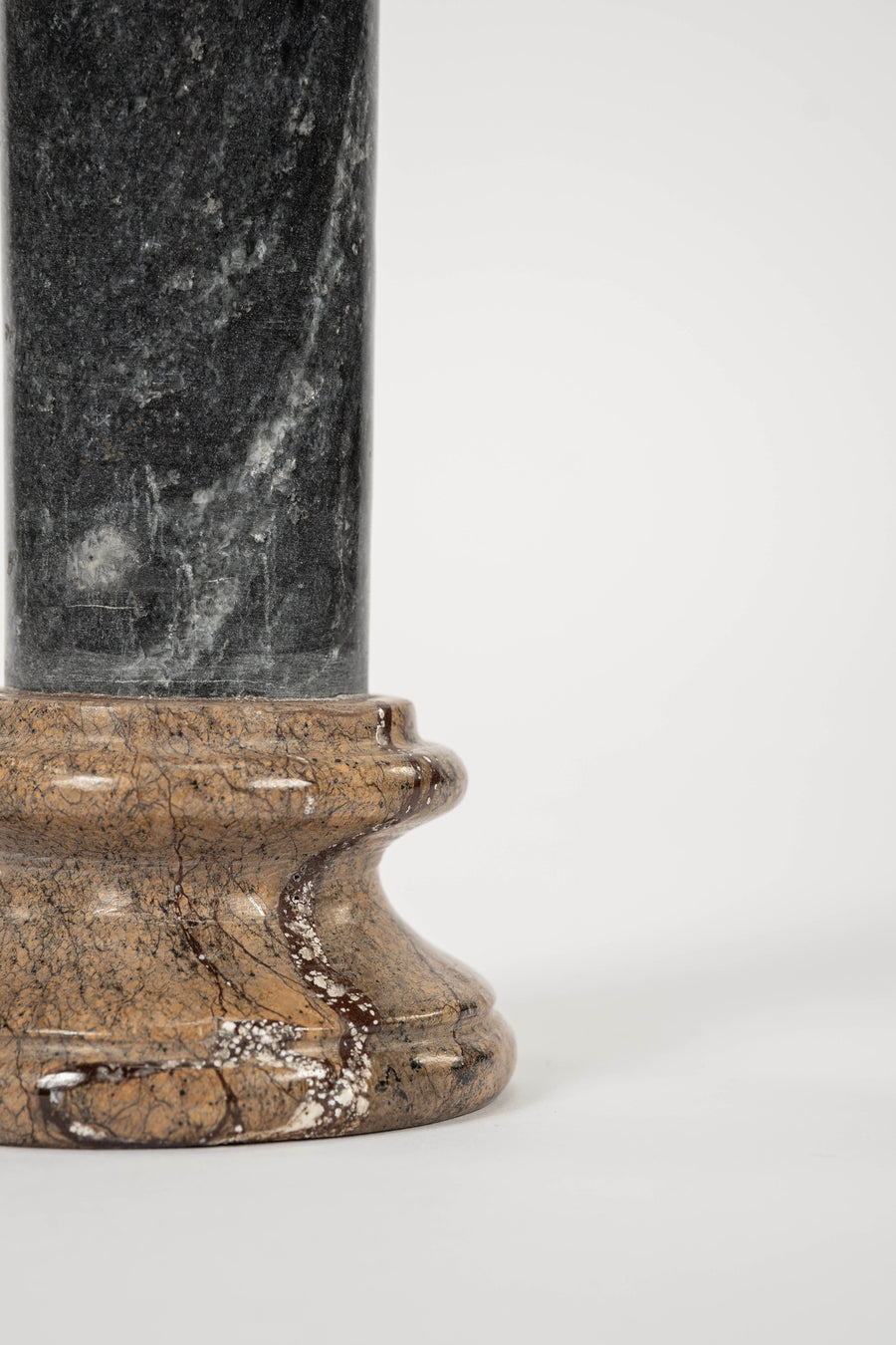 Dark Gray & Rainforest Brown Grand Tour Style Marble Pedestal