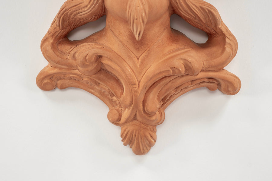 Asian Aesthetic Terracotta Wall Shelf