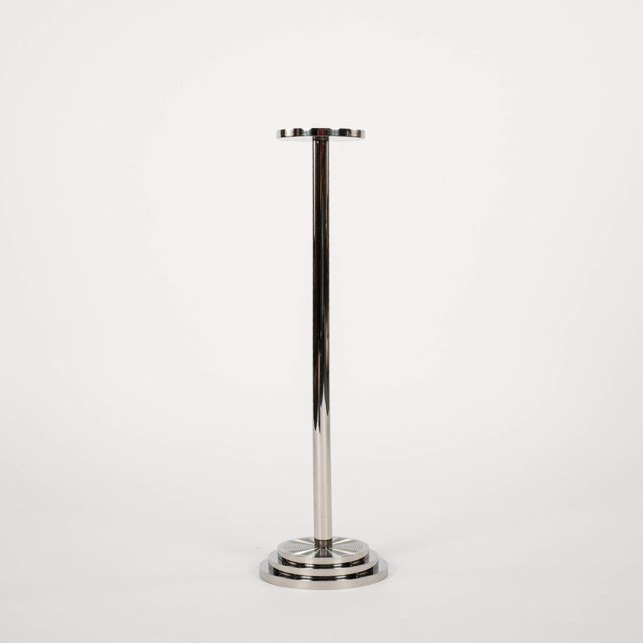 Art Deco-inspired Benito Polished Nickel Drink Table