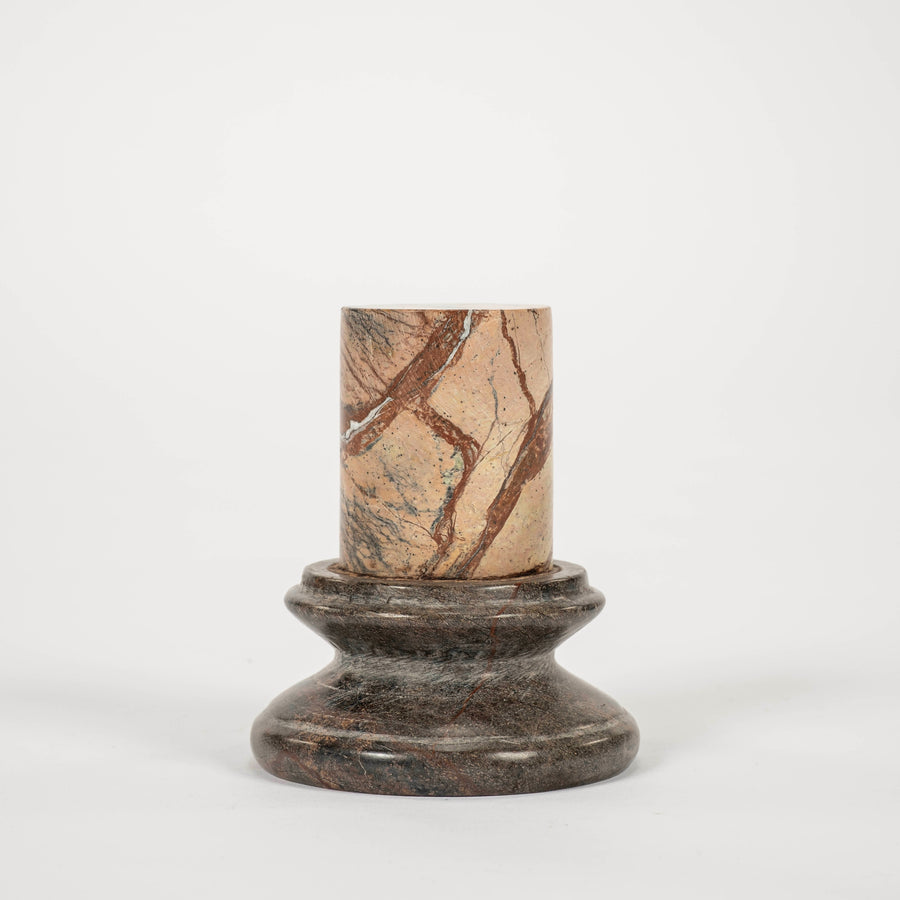 Forest Brown Marble Grand Tour Style Pedestal