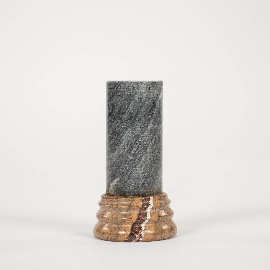 Gray & Rainforest Brown Grand Tour Style Marble Pedestal