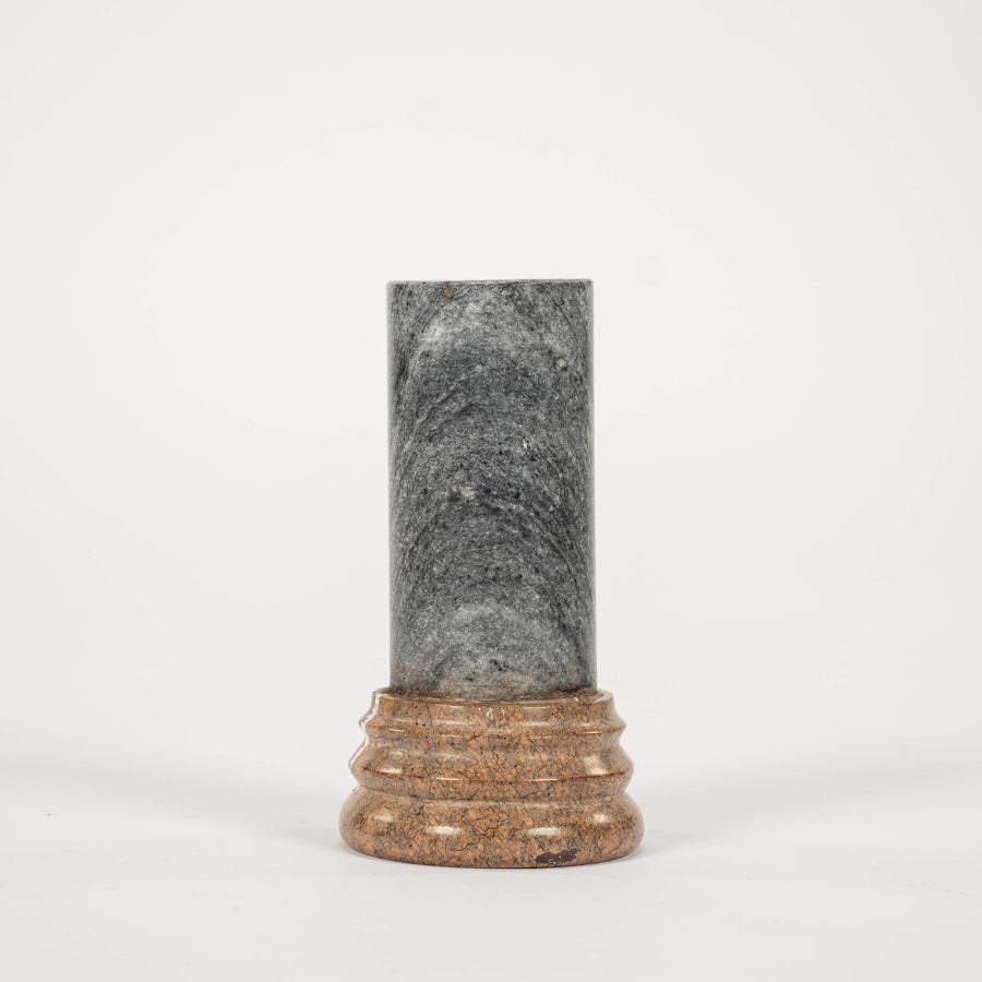 Gray & Rainforest Brown Grand Tour Style Marble Pedestal