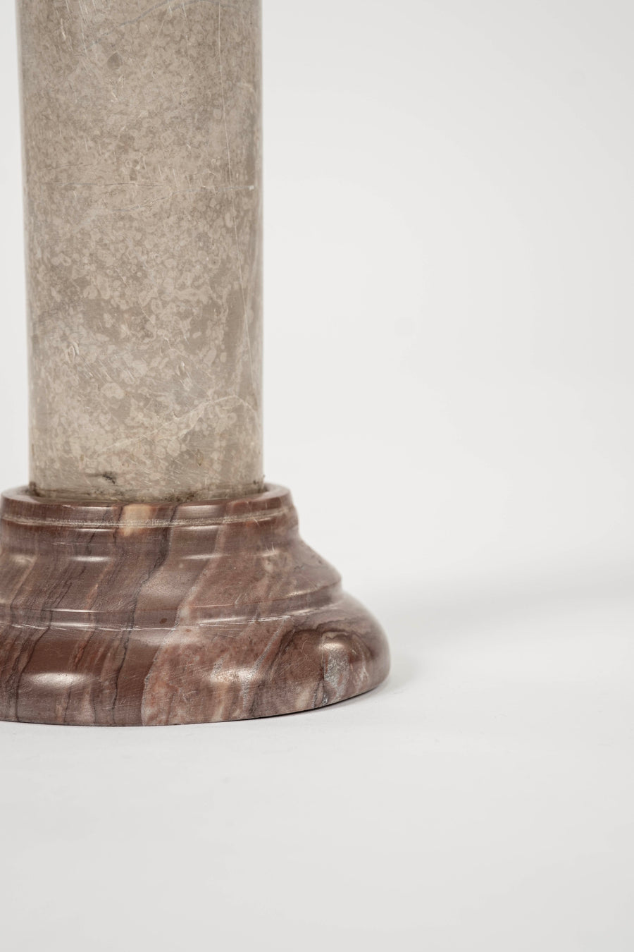 Grigio & Rouge Grand Tour Style Marble Pedestal