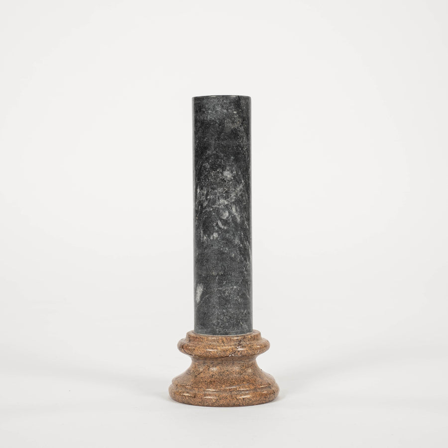 Dark Gray & Rainforest Brown Grand Tour Style Marble Pedestal