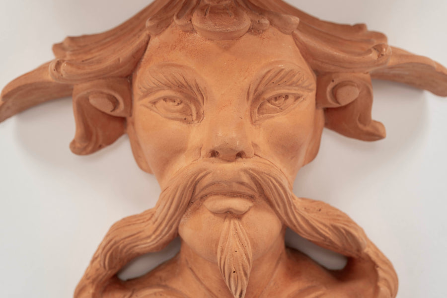 Asian Aesthetic Terracotta Wall Shelf