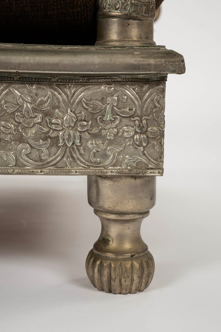 Anglo-Indian Elephant Repousse Ottoman