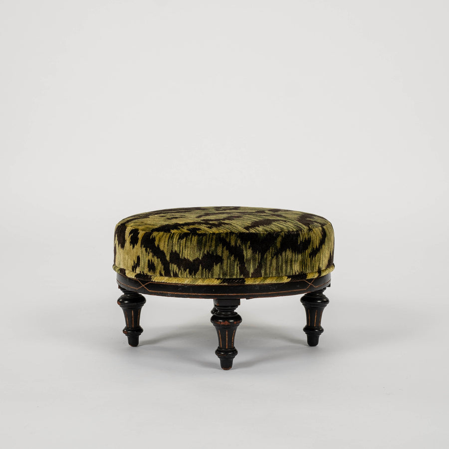 Napoleon III Luigi Bevilacqua Velluto Tigre Verde Green Velvet Footstool