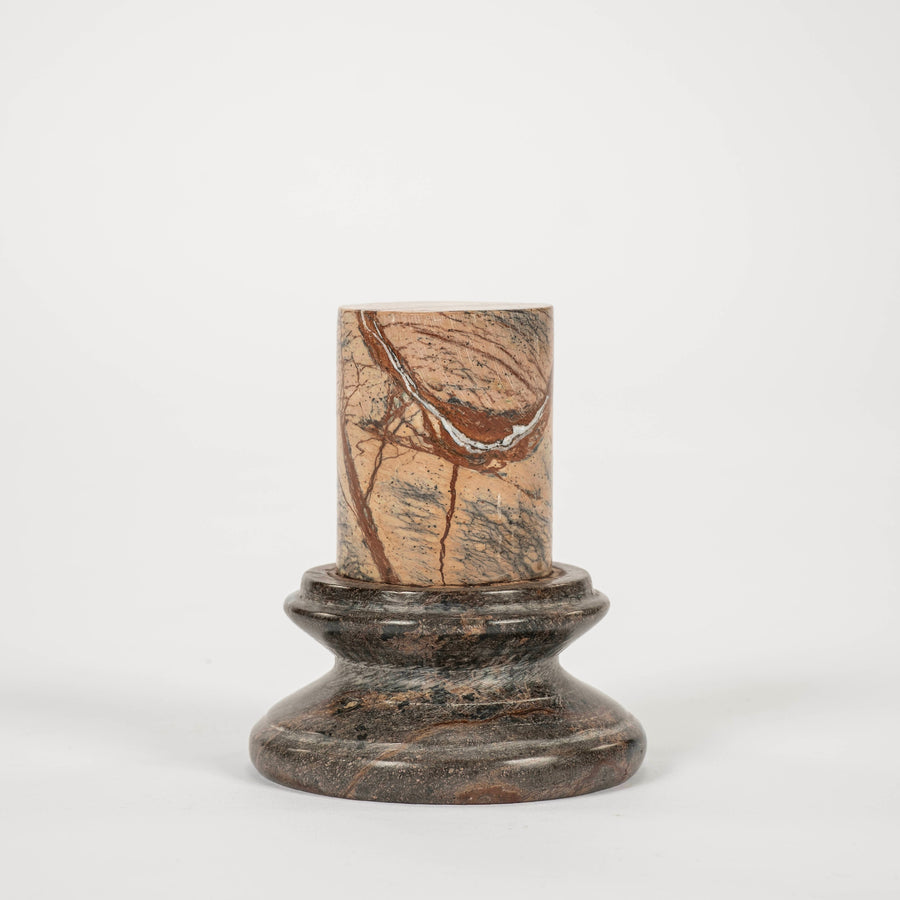 Forest Brown Marble Grand Tour Style Pedestal